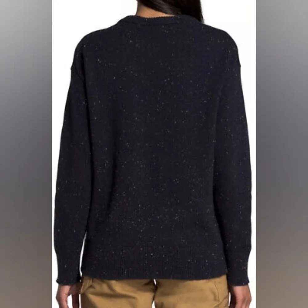 North Face Wool Blend Crestview Crew Neck Sweater Aviator Navy Women's Size XL